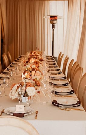Elegant dinner table setting